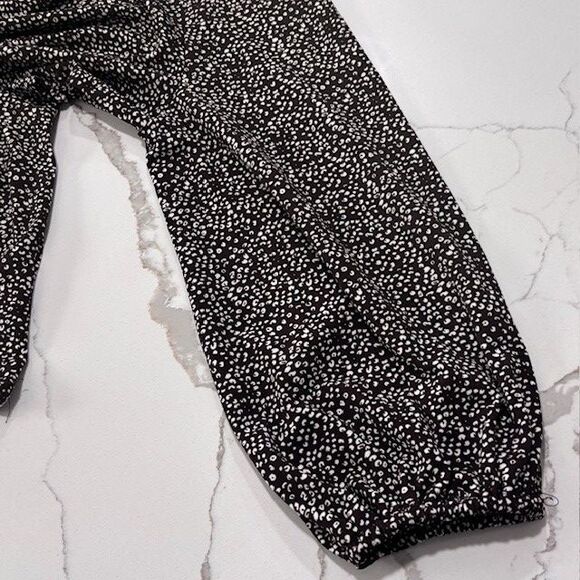 Adrianna Papell | Women's Brown Long Sleeve Flowy Blouse Size M Boho Fall Autumn - Picture 8 of 15